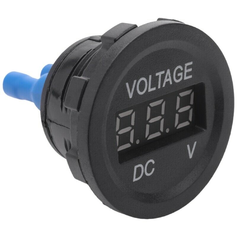 DC 12V-24V Motorcycle LED Digital Display Voltmeter Voltage Meter Round Panel(B9