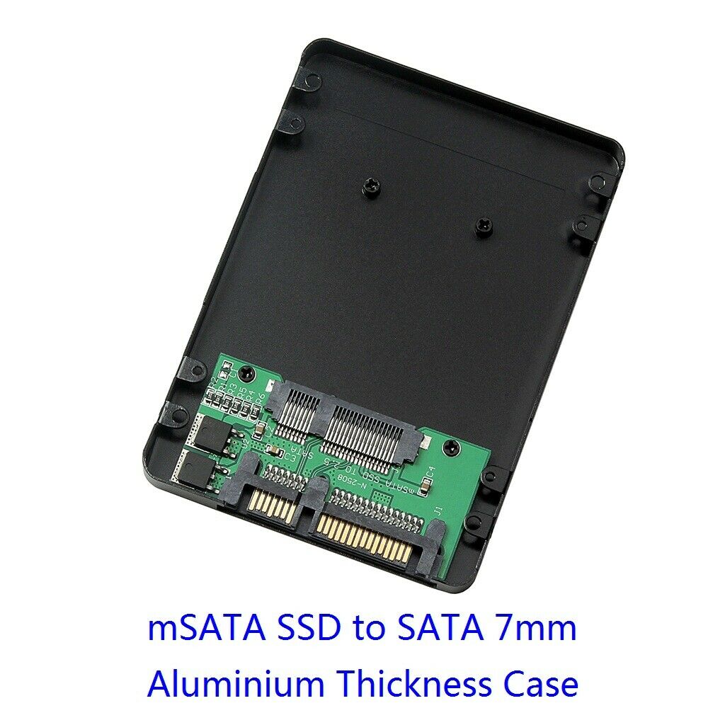 mSATA SSD to 2.5 inch SATA 3 Adapter Card with 7mm Aluminium Thickness Case