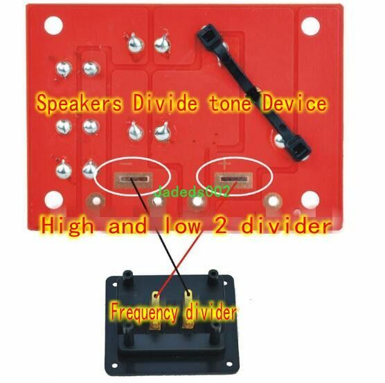 1pcs Treble bass 2-Way Speaker divider Audio crossover For WEAH D224 Audio Parts