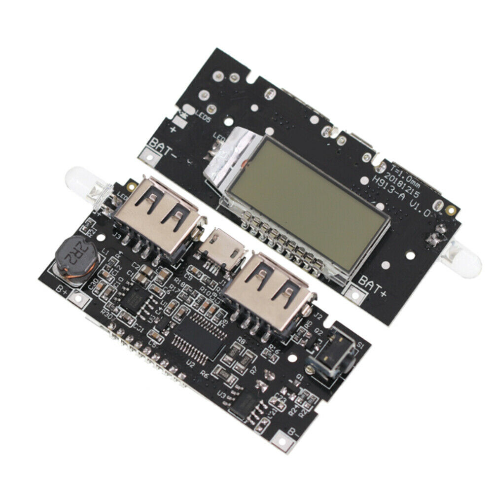 Dual USB 5V Digital LCD Mobile Power Bank 18650 Lithium Battery Charger Board