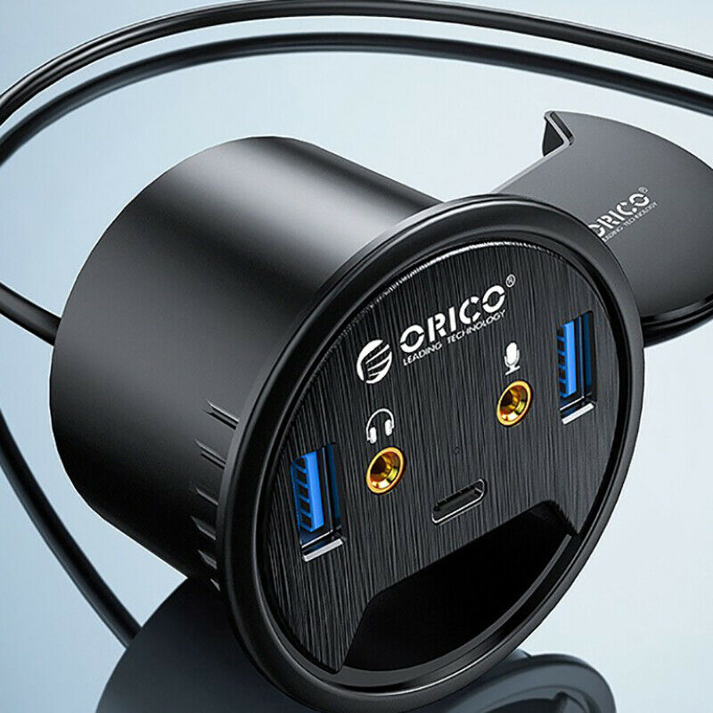 USB 3.0 Desktop Grommet Type C High Speed Splitter With PC Computer Accessories