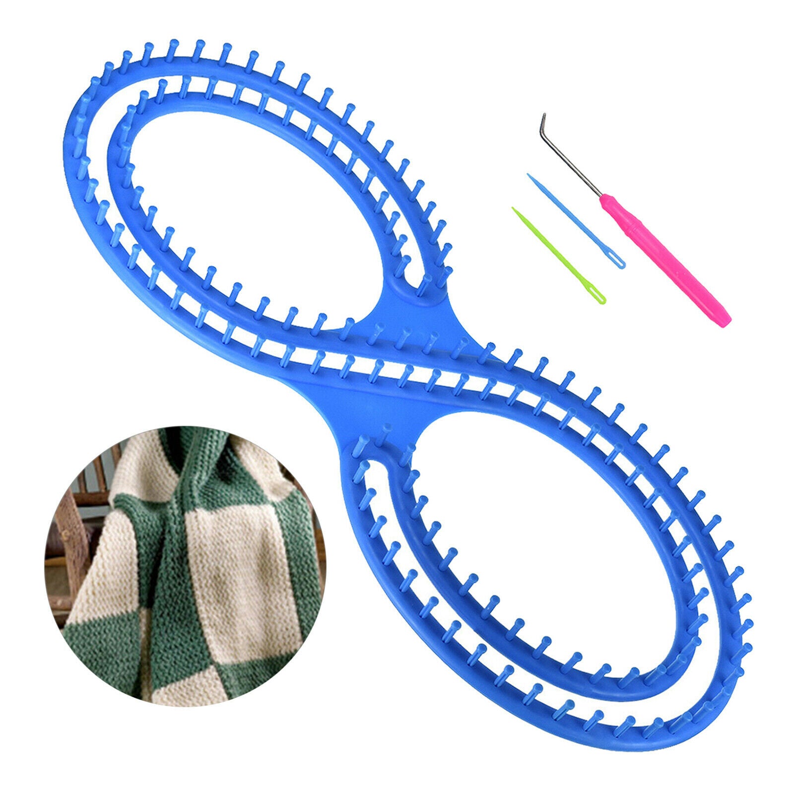8 Shape Afghan Loom Weaving Tool DIY Yarn Craft Shawl Scarf Blankets Sweater
