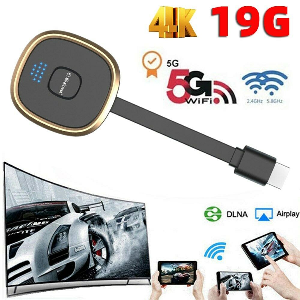 4K G19 WiFi Display Dongle Airplay HD TV Streamer Stick DLNA Miracast 5G FP6