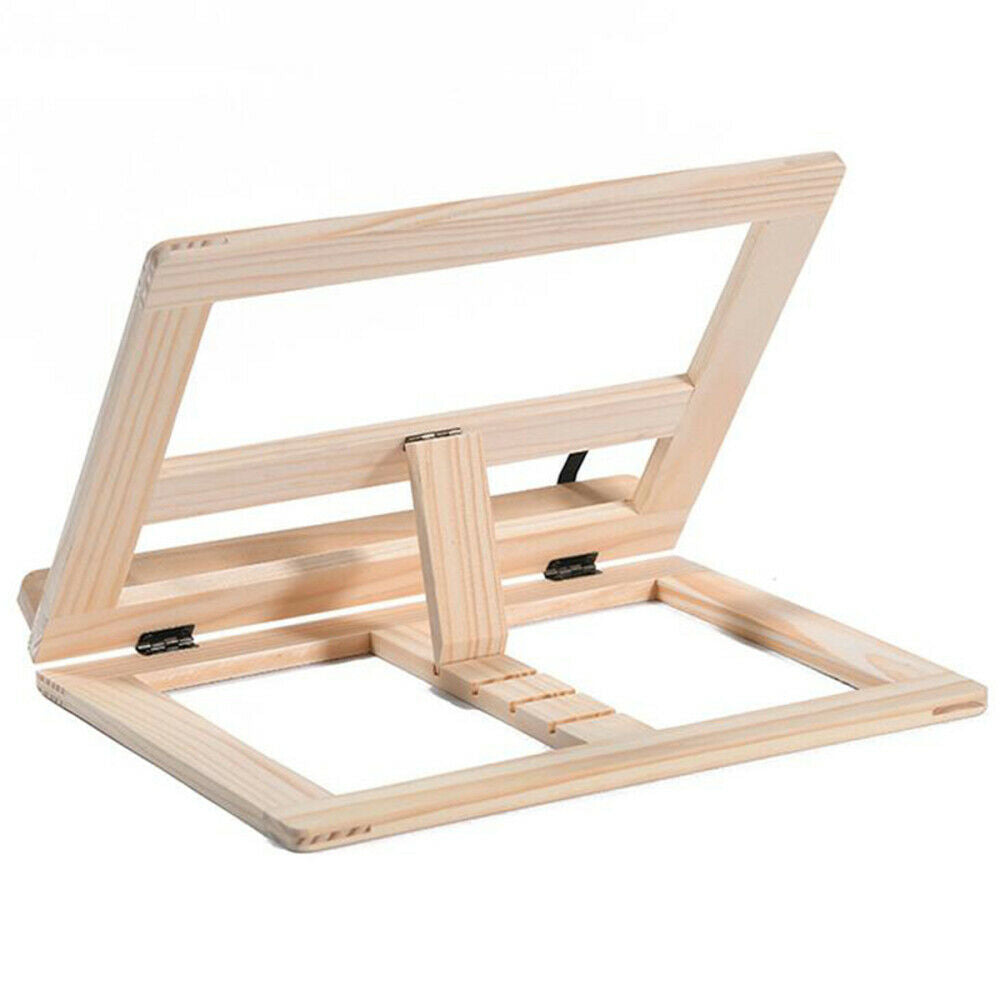 Wood book holder with 4 Adjustable Height/ Book Stand/Reading Rack For Books NEW