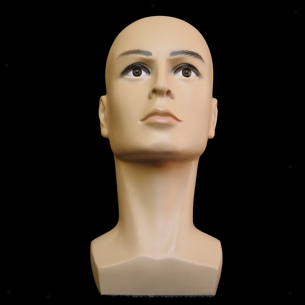 Bald Man Head for Wig, Hats, Glasses, Jewelry Display