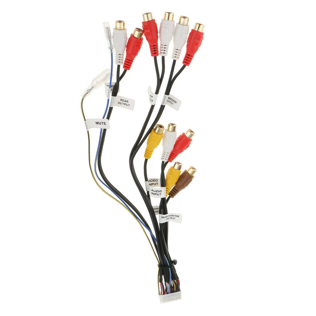 24 pin RCA Audio Video Adaptor Pre Out Lead for Pioneer Avic-F900BT F90BT