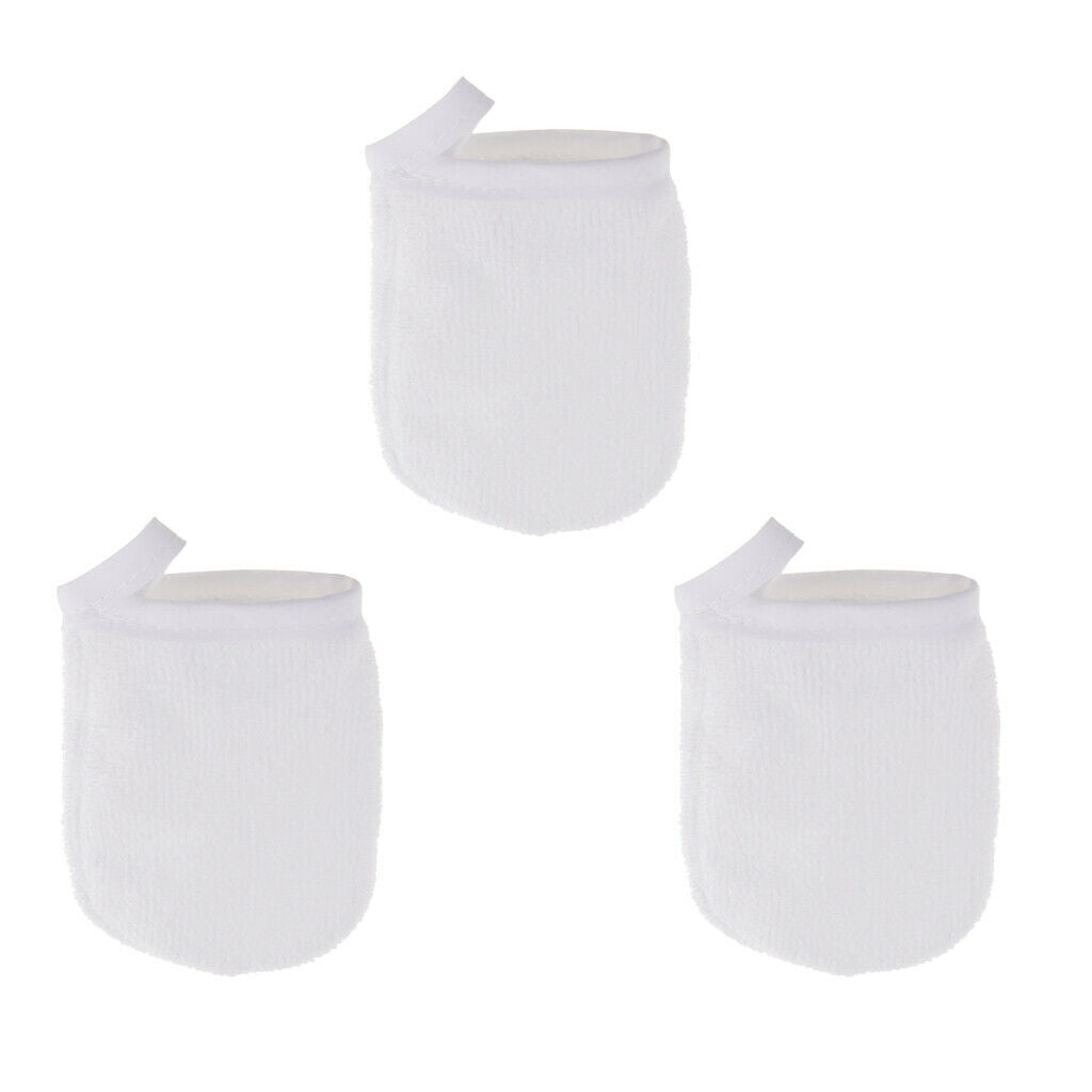Lots 3 Microfiber Face Cleansing Gloves Facial Cloth Remover Cloth Pads