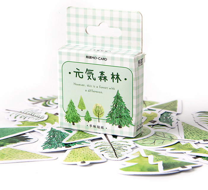 45pcs/pack Green forest Series Stickers sheet Craft Decoration Scrapbooking