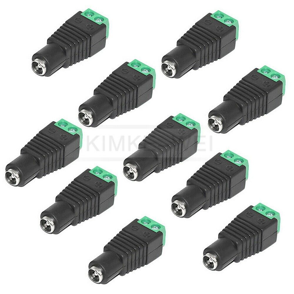 10x Female 5.5x2.1mm DC Power Jack Adapter Terminal Plug Connector No Solder New
