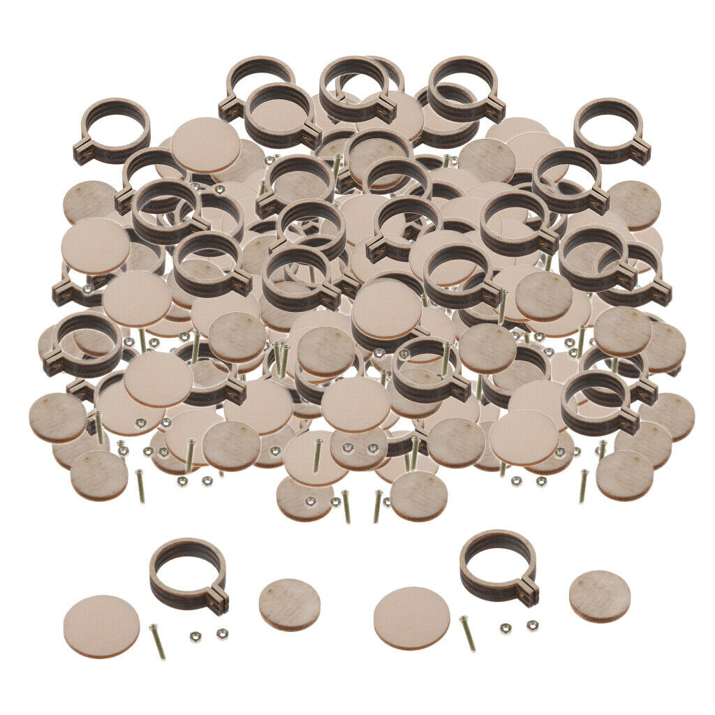 100 Sets Mini Embroidery Hoop Frames Openable 30x25mm Embroidering Rings