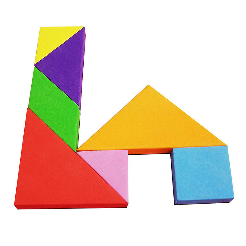 Magnetic Puzzle Tangram Game Learning Educational Drawing Board Games Wooden Tt