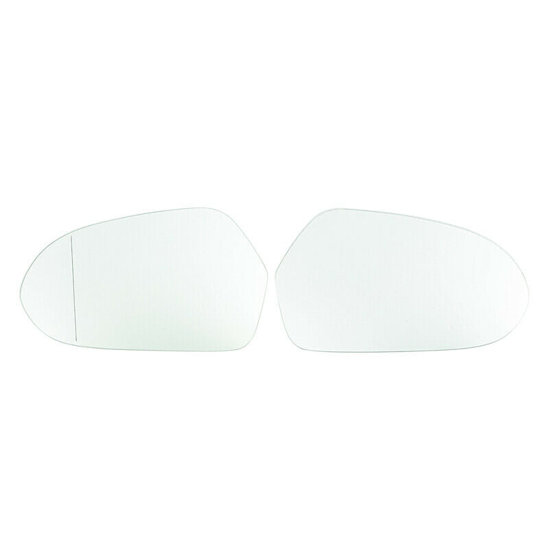 Pair Fit Audi A6 11-18 Rearview Mirror Glasses Lens Clear Heated w/Backing Plate