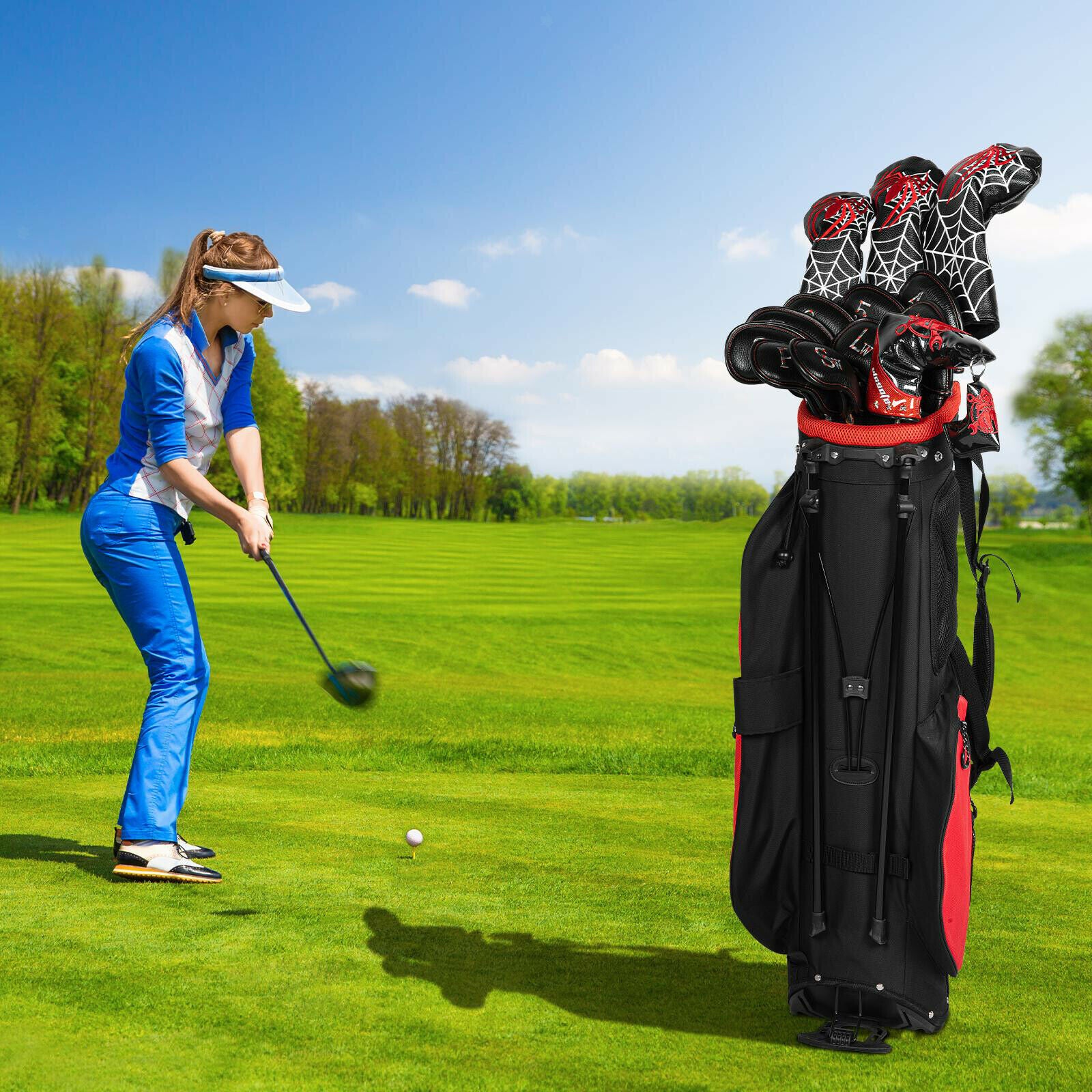 11 Pcs/Set Durable Waterproof Leather Golf Iron Headcover Club Guard Hybrid