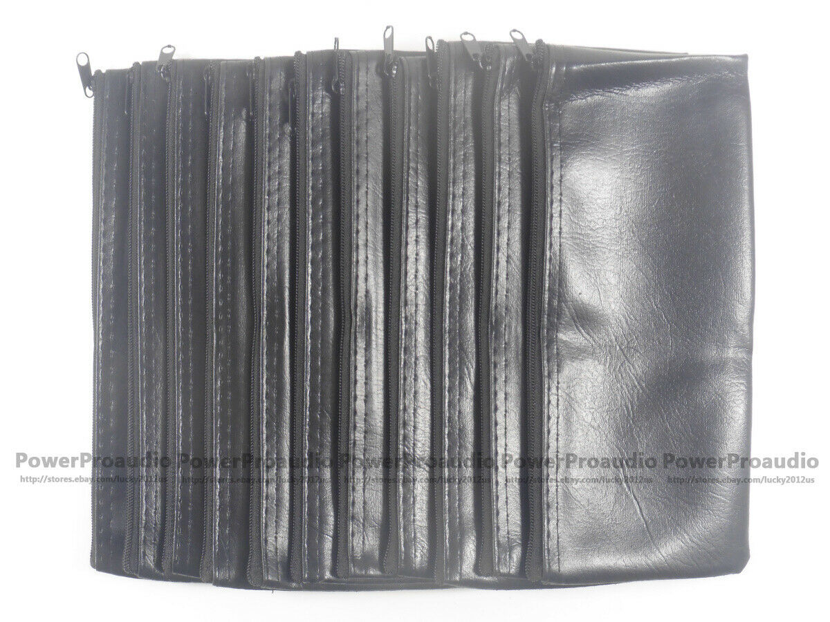 10pcs Black Zipper Microphone Mic Pouch Bag fits FOR SHURE SM57 Beta 57A BETA58