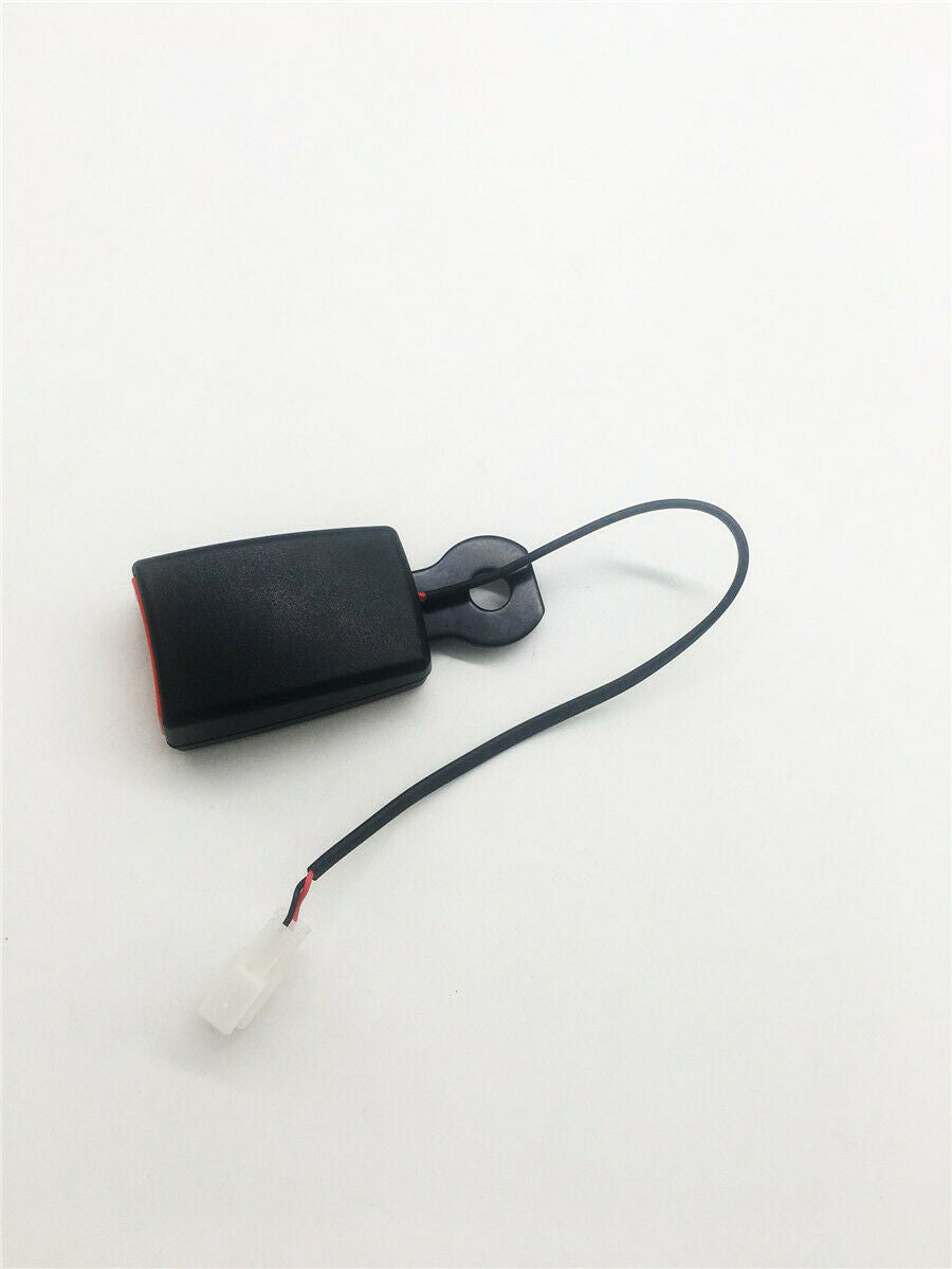 12mm Car Seat Belt Lock Safety Padding Socket Plug Connector with Warning Cable