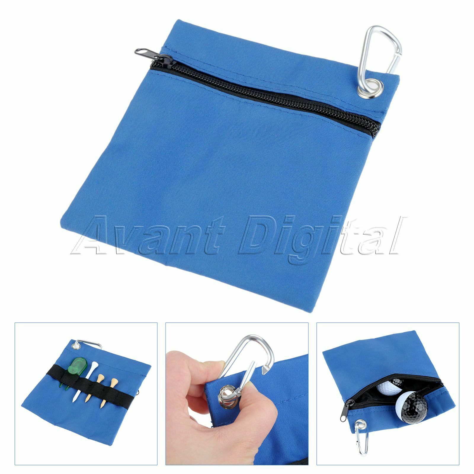 Qualified Nylon Golf Ball Bag Storage Holding Baggage Elastic Golf Tee Holder