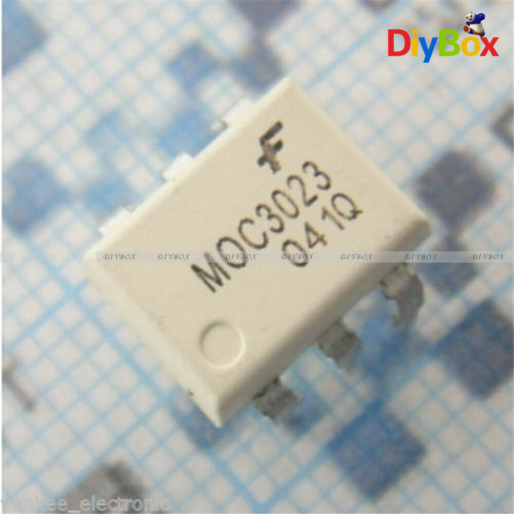 10PCS Fairchild MOC3021 Random-Phase Optoisolators Triac Driver Output DIP 6 IC