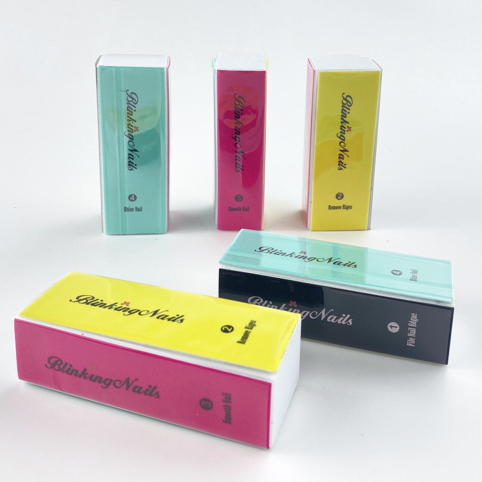 Nail Buffer Block 5pcs/Set 4 Sides Polisher Sanding File for Manicure Nail Care