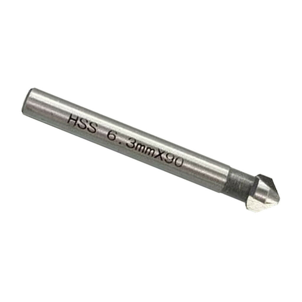 90° HSS COUNTERSINK DRILL BIT 3 FLUTE 6.3MM CHAMFER WOOD DRILLING BIT CUTTER