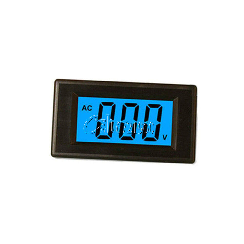 4-wire Blue Digital Voltmeter Panel AC 0-500V LCD Alternating Voltage Meter