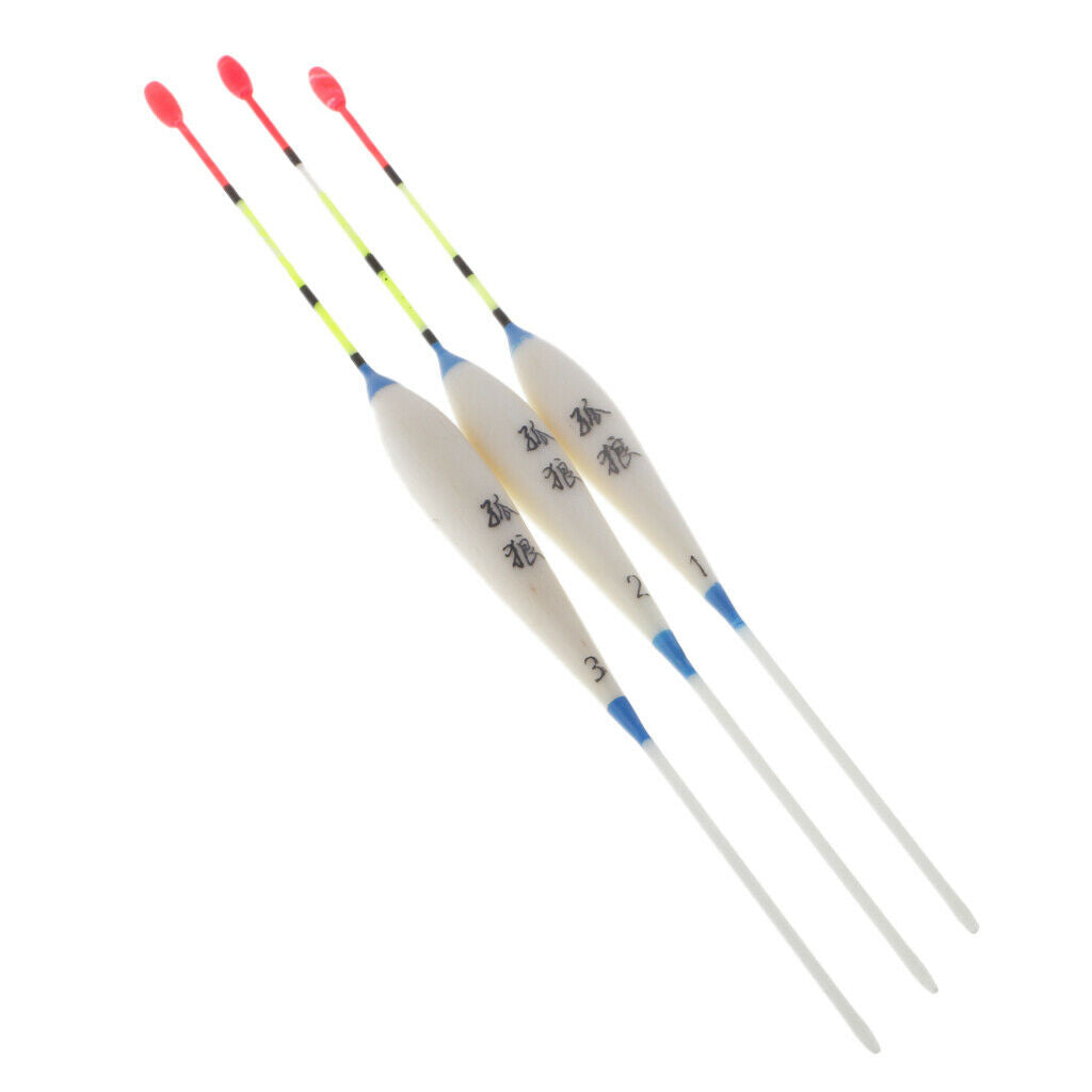 3pcs Lightweight Balsa Wood Fishing Equipment Floats Equipment