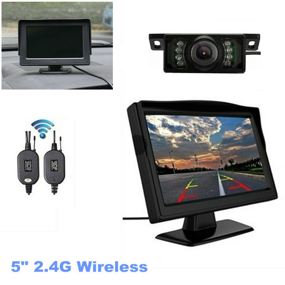 5" Wireless Car Backup Camera Monitor Rear View Night Vision Parking System Kit