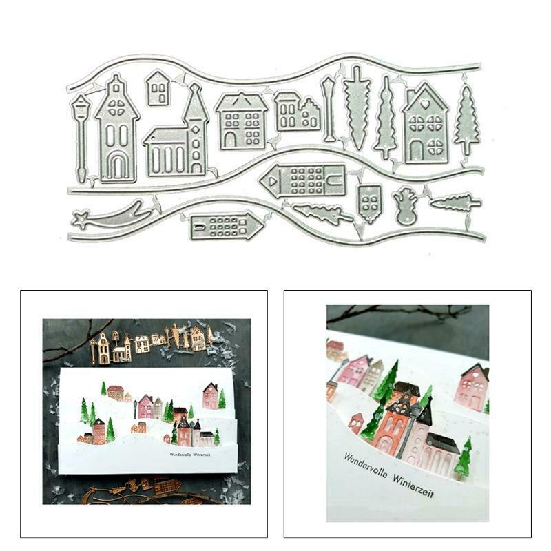 House Metal Cutting Dies Stencil DIY Scrapbooking Album Paper Card Template Mold