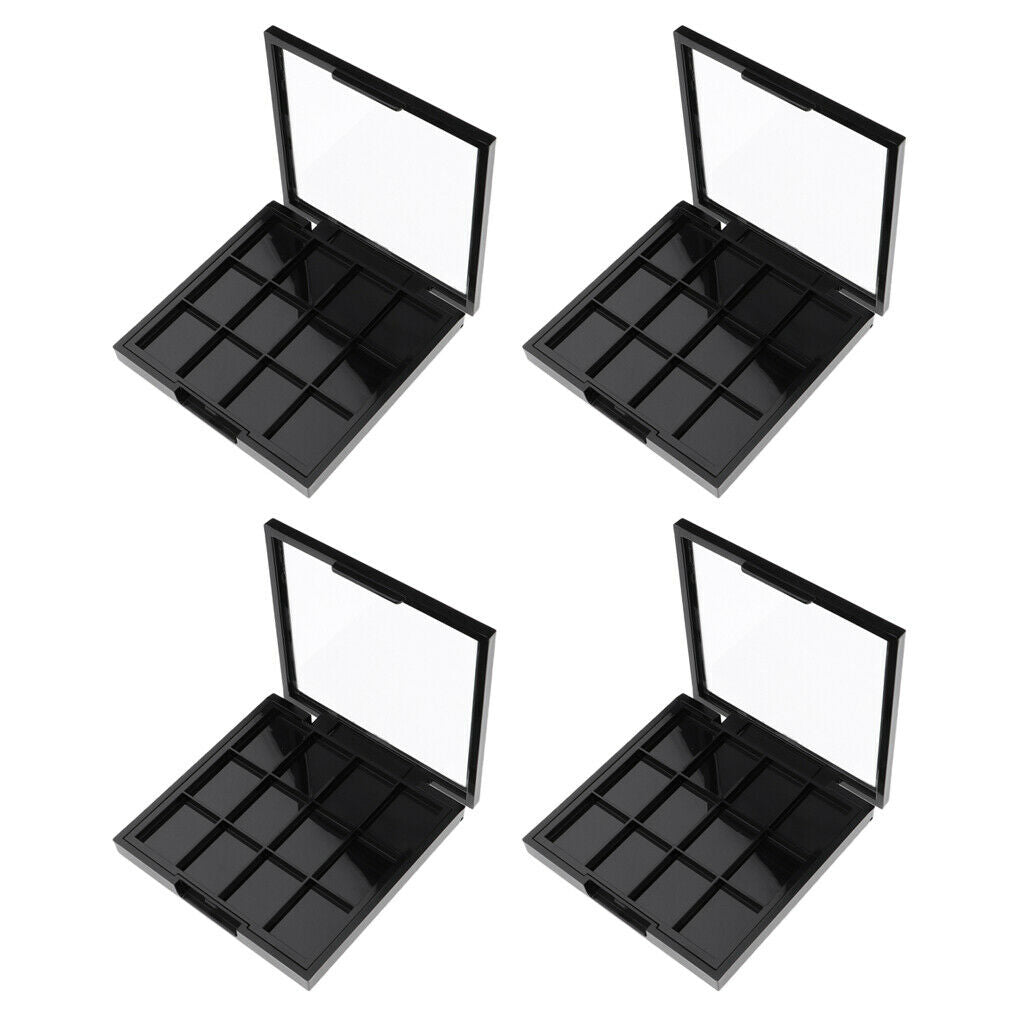 4Piece DIY Plastic Empty Makeup Eyeshadow Palette for Blush Powder Pigment