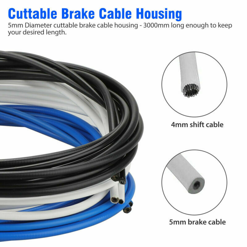Complete Front & Rear Wire Gear Brake Cable Set for Mountain Bikes Bike Bicycle