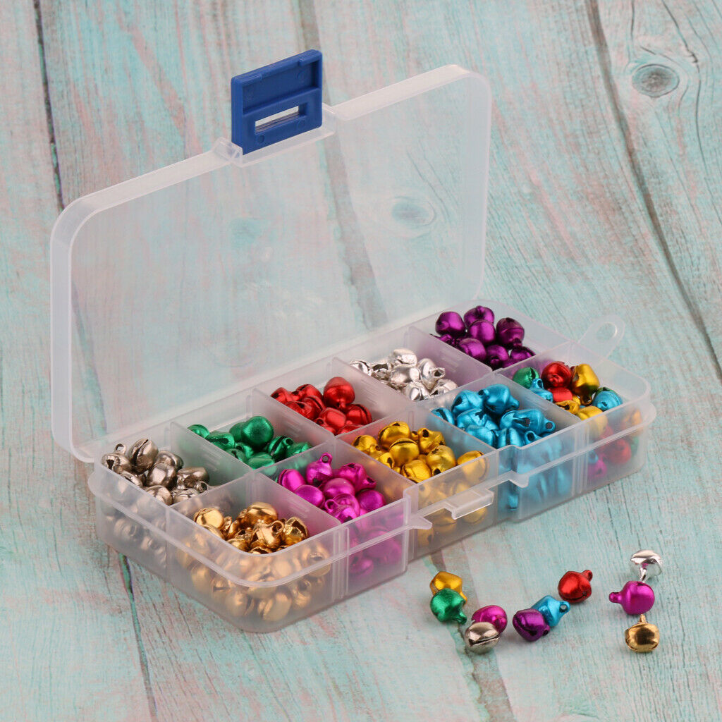 Jingle Bells, 300 Pieces 8MM Craft Bells, DIY Bells for Wreath, Charm, Pendant