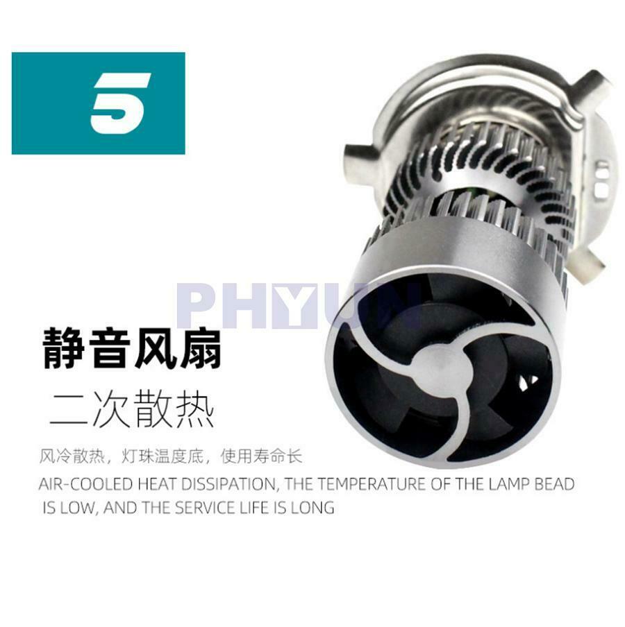 1x 25W LED Headlight Lamp Bulb H4 Hi-Lo Beam 2500LM For 8-80V Motorcycle Scooter