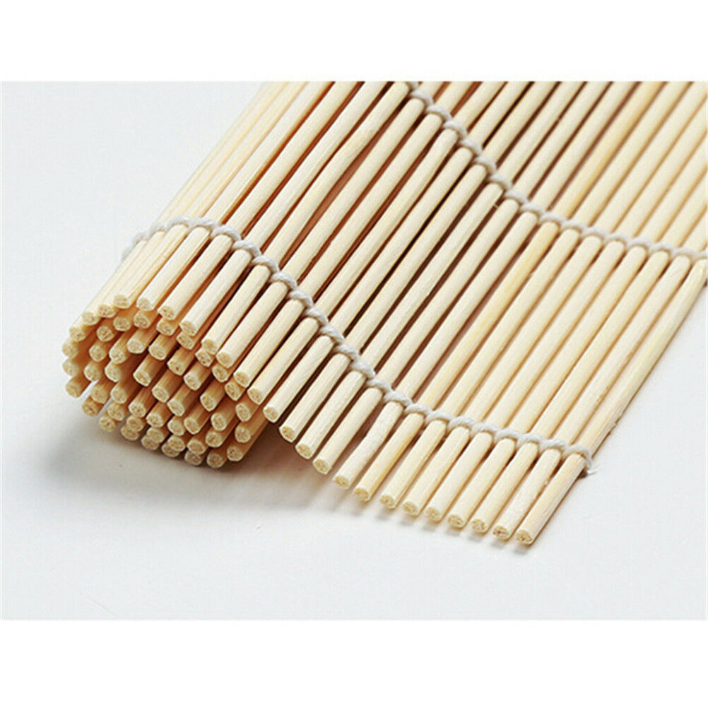 Sushi Mat Bamboo Maker Kit RiceRoll Mold Kitchen DIY Mould RollerRice Padd.l8