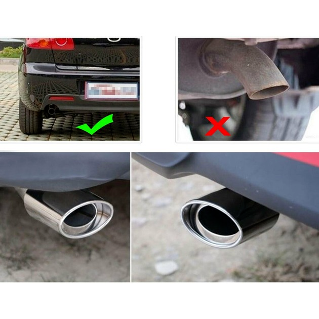 Vehicle Car 60mm Exhaust Tip Tail Pipe Muffler Stainless Steel Anti-corrosive