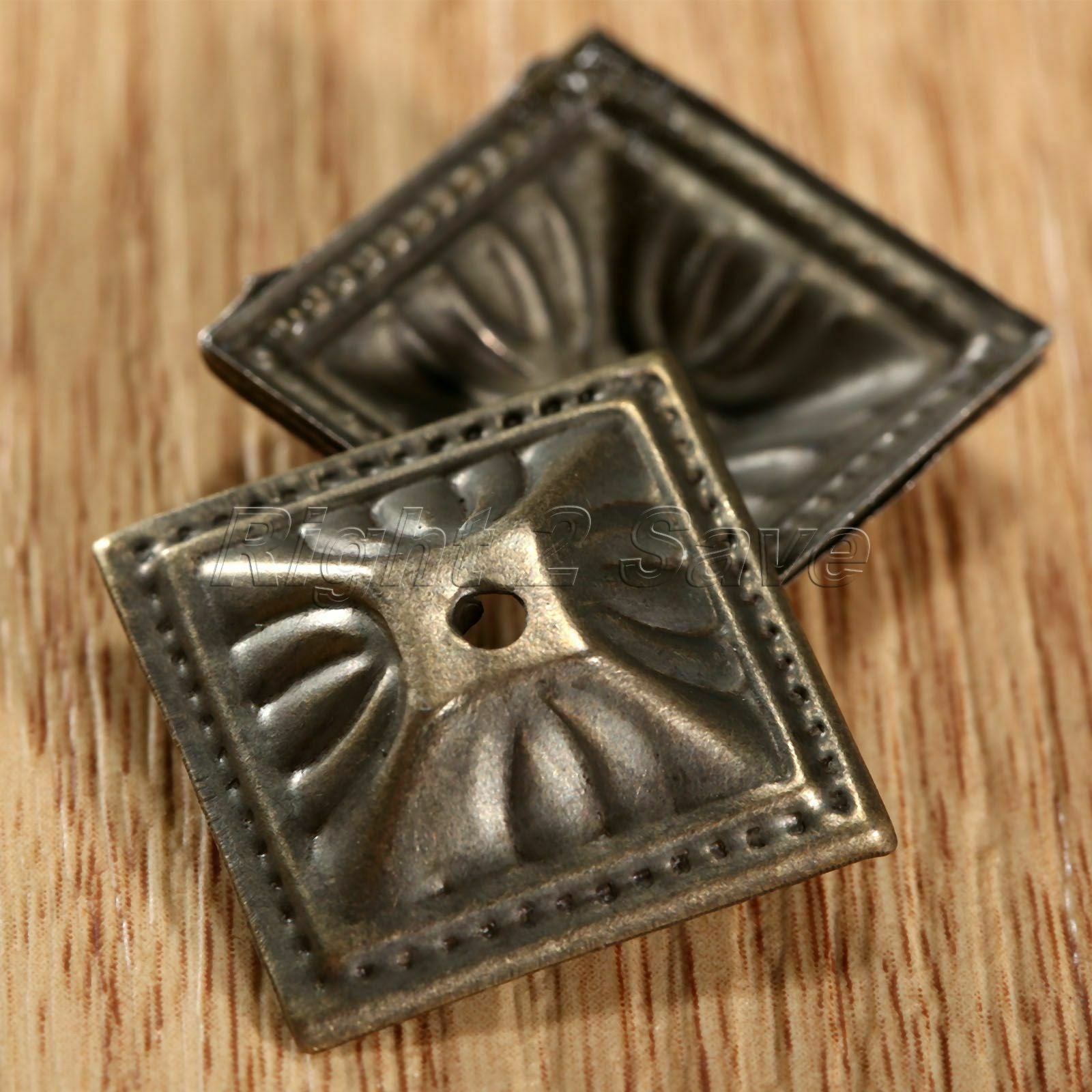 Retro Square Jewlery Box Upholstery Nail Closet Desk Drawer Tack Studs 10pcs