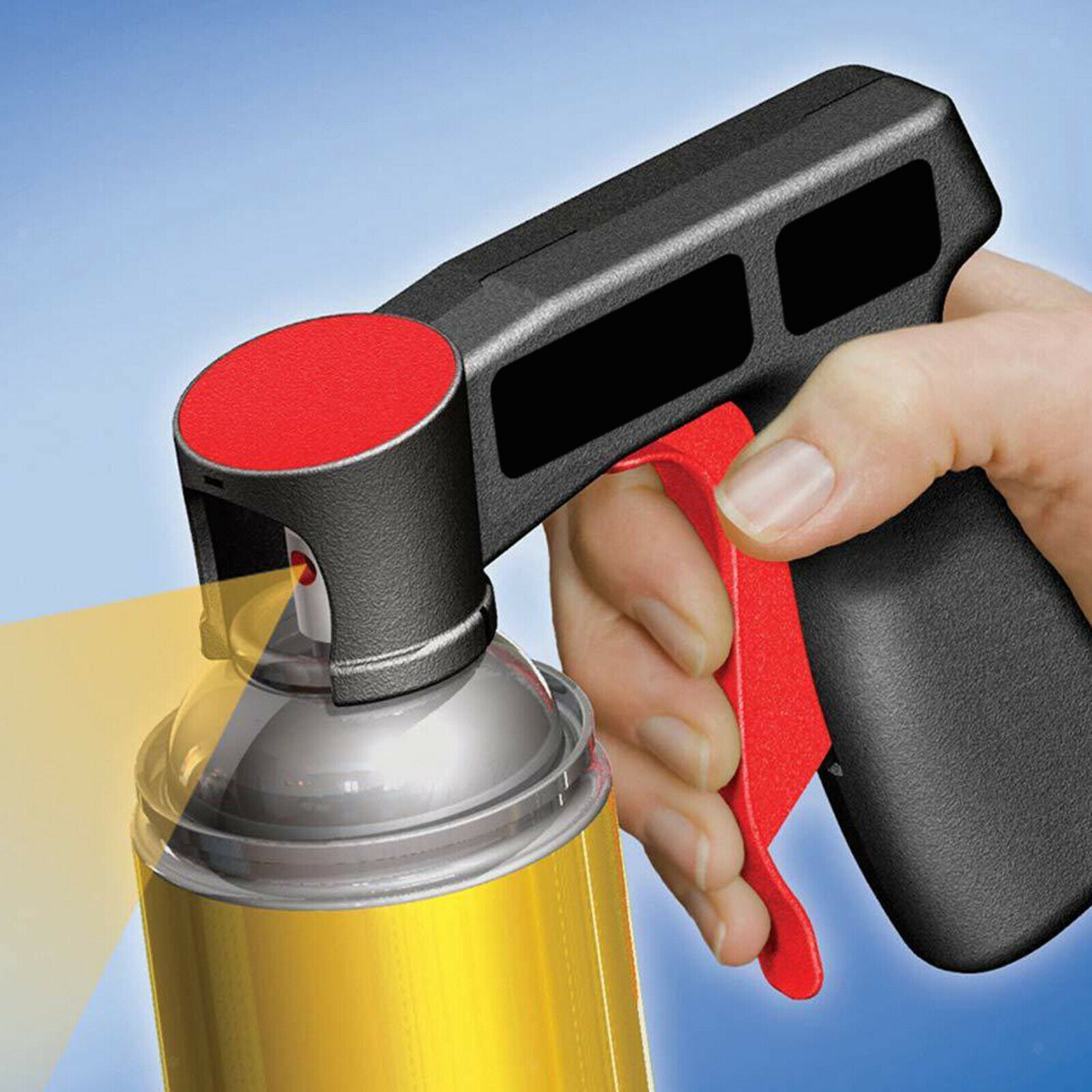 Grip Aerosol Spray Can Holder Handle for Auto Car Alloy Wheel, Bodywork, Repair