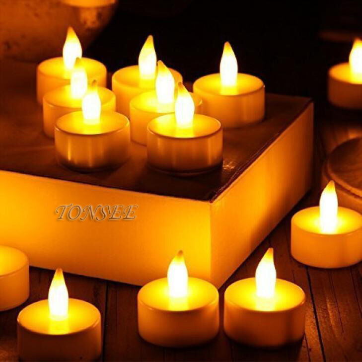 24x Flameless LED Candle Battery Operated Tea Light Flickering Wedding Decor