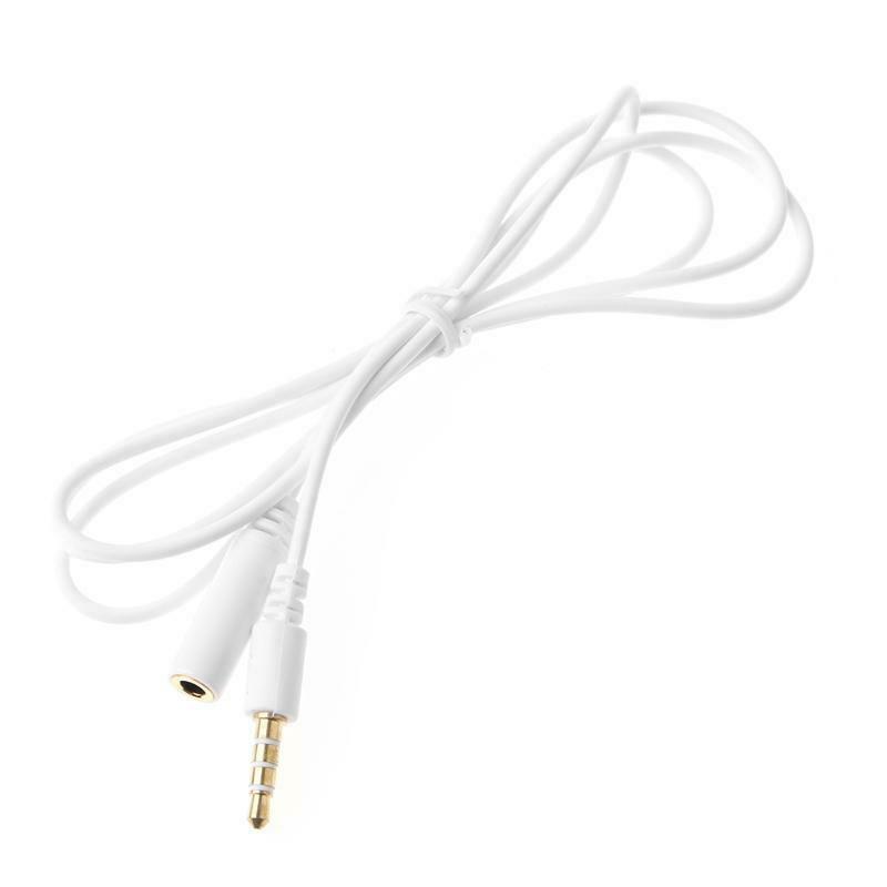 4-Pole 3.5mm Jack Male To Female Headphone Stereo Audio Aux Extension Cable