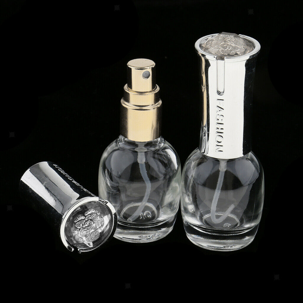 10Pcs Clear Refillable Glass Perfume Empty Fine Mist Spray Bottle 10ml/6ml