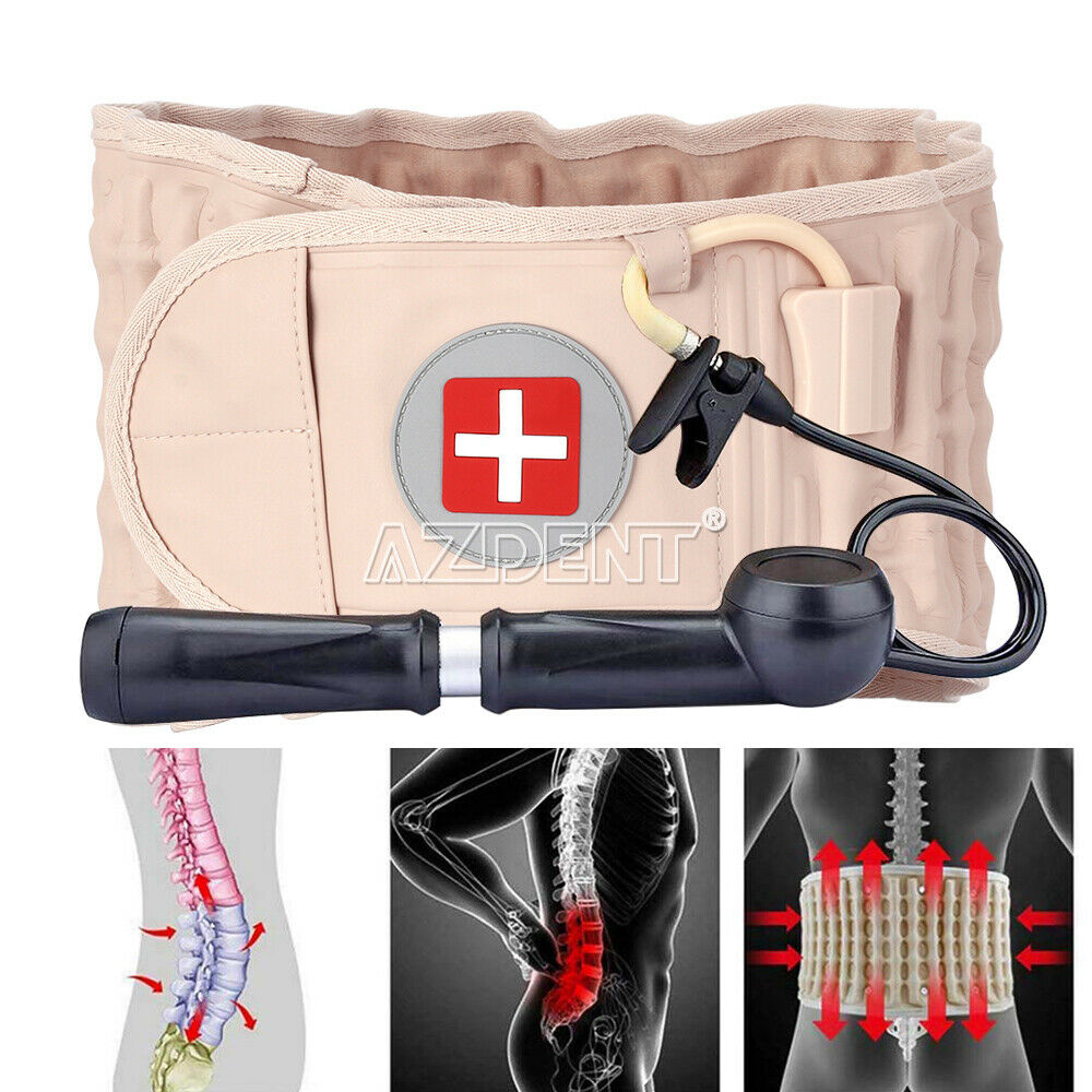 Lumbar Traction Belt Back Brace Support & Extender Belt Unisex Beige Color