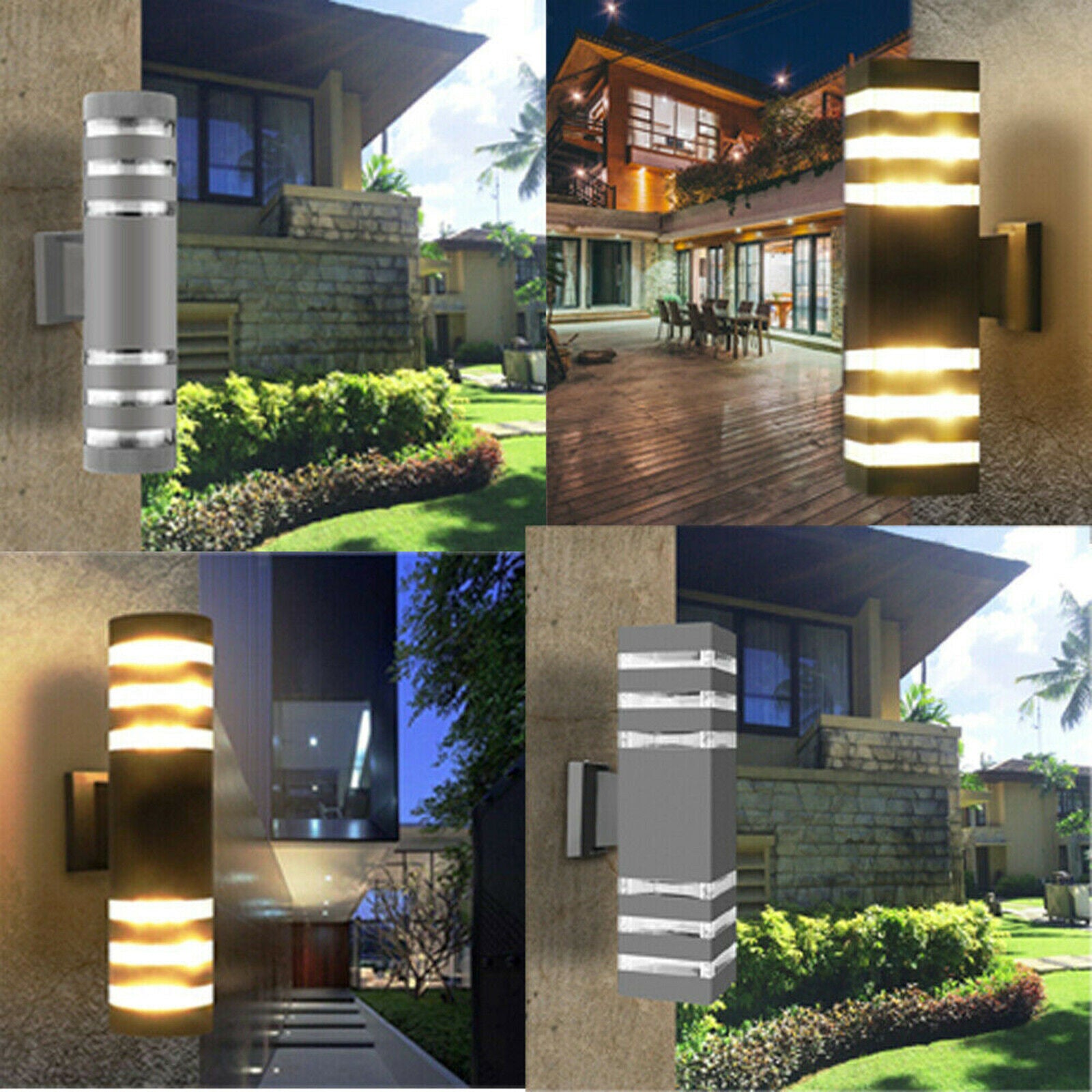 1pc Outdoor LED Up/Down Wall Lamp Garden Lights Fixtures Porch Lights 3000K