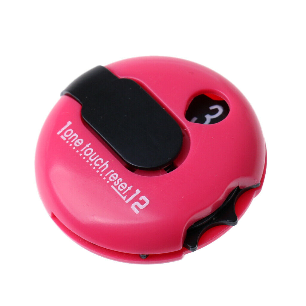 Dark Pink Golf Stroke Counter Scorer Tool 12 Shots Score - Attach to Glove