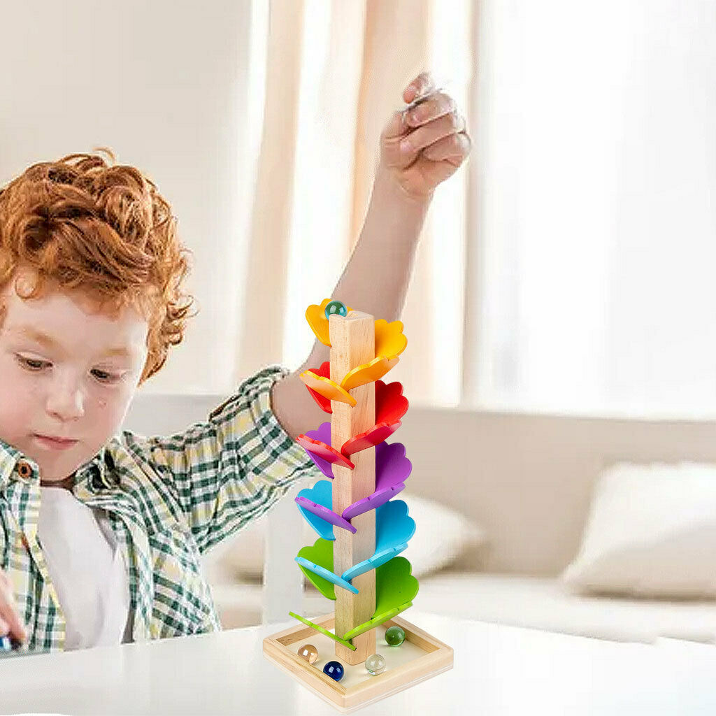 Ball Spiral Tower Track Rolling Ball Toddler Learning Color Sensory Gift