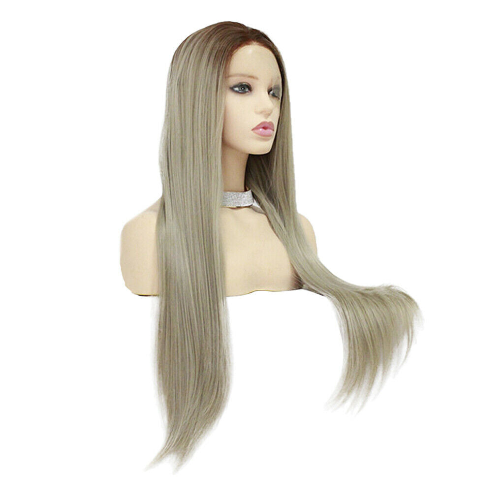 26 inch Synthetic Lace Front Wigs Heat Resistant Full Wig Long Straight Hair