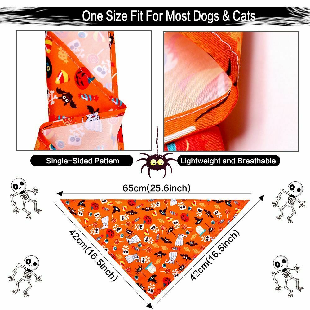 Bib Pet Collars Halloween Style Dog Scarf Pet Bandanas Cat Neck Scarf
