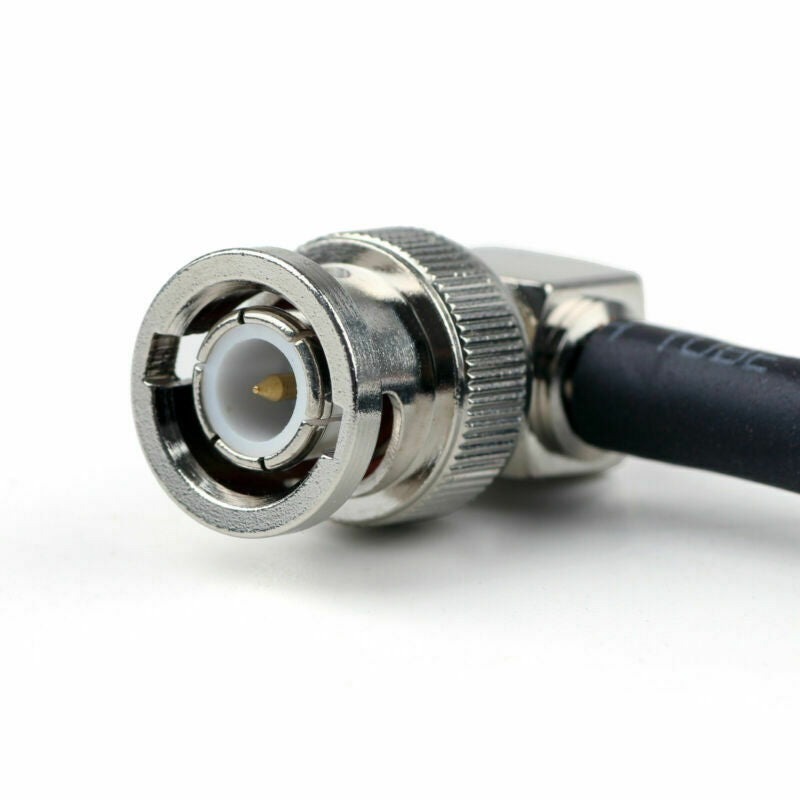 5x 20cm 8" RG58 Cable BNC Male  Right Angle To BNC Femal Jack Pigtail B5