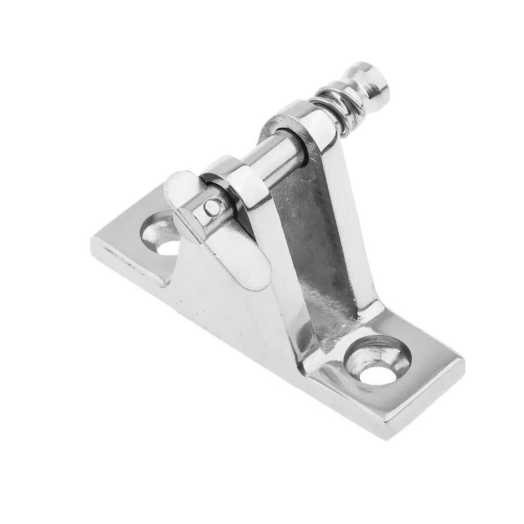 316 Stainless Steel Deck Hinge Boat Bimini Top Fitting 90 Degree Quick Pin