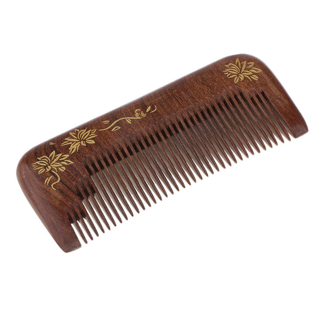 Handmade Anti-Static Sandalwood Wood Beard Hair Massage Pocket Comb