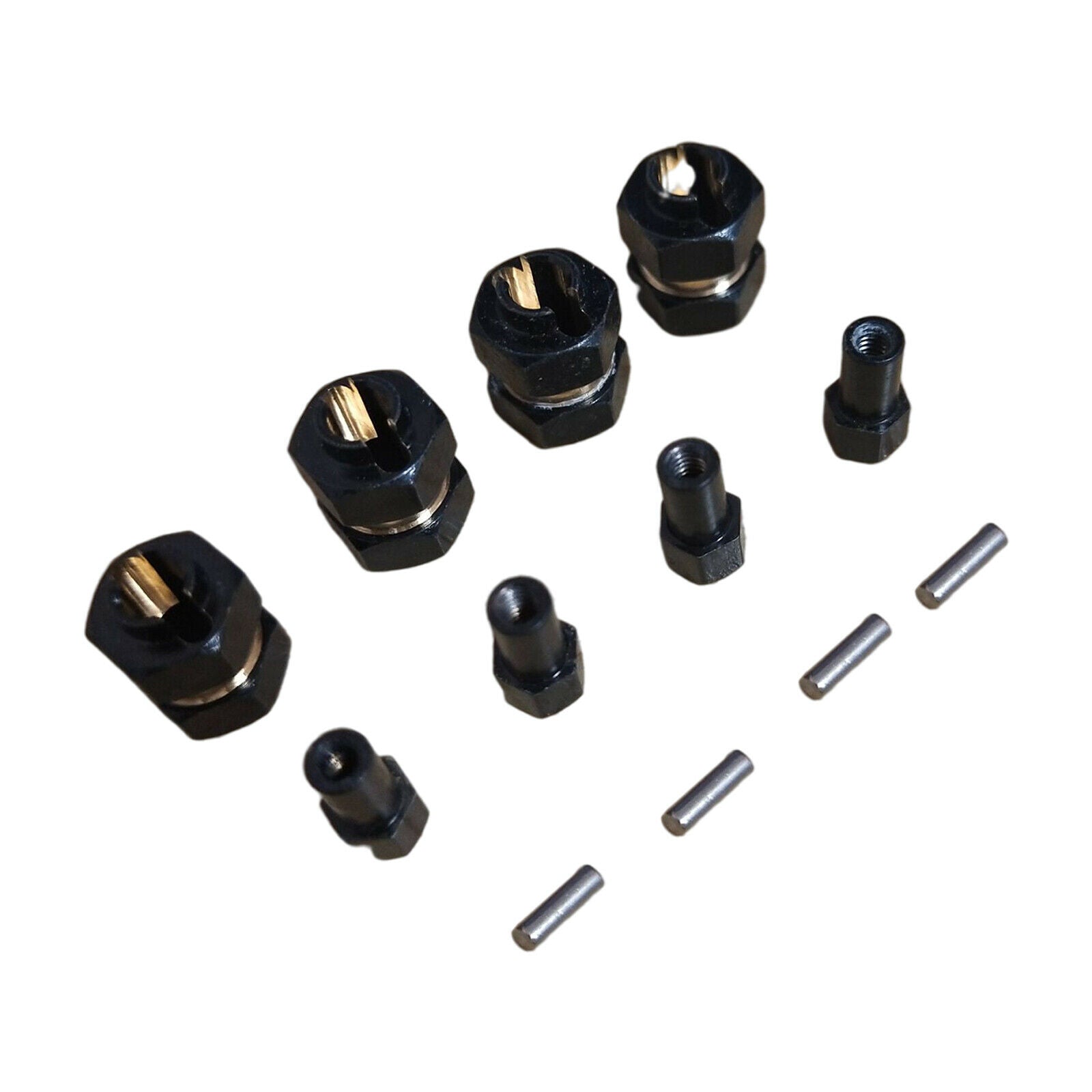 4pcs 1/24 RC Car Brass Wheel Hex Hub Adapter for AXIAL AXI00001 AXI00002 Car