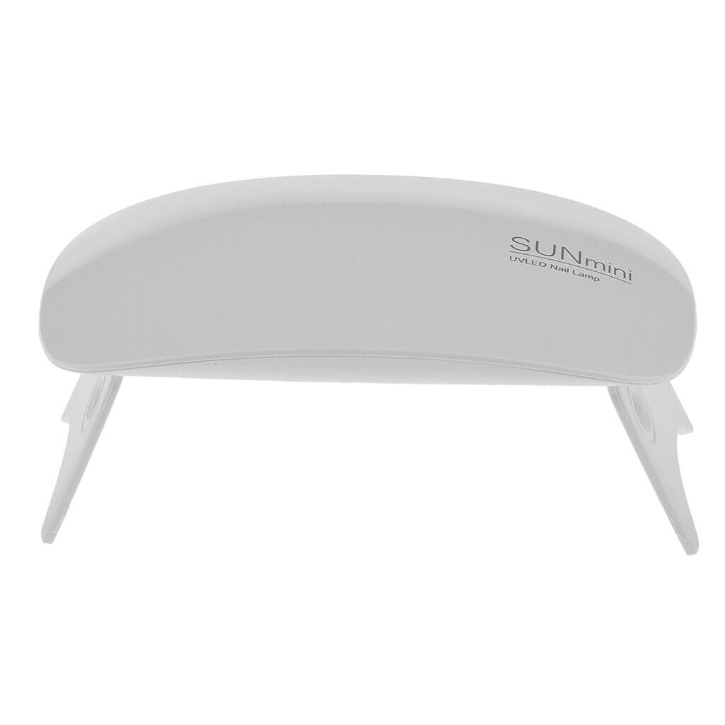 Folding Uv Led Nail Lamp Gel Polished Hard Nail Dryer with Pink Timer - White,