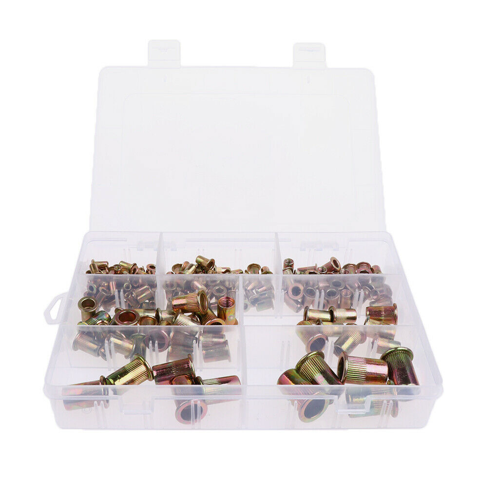 Assorted Stainless Steel Flat Head Threaded Blind Rivet Nuts Insert Nutserts